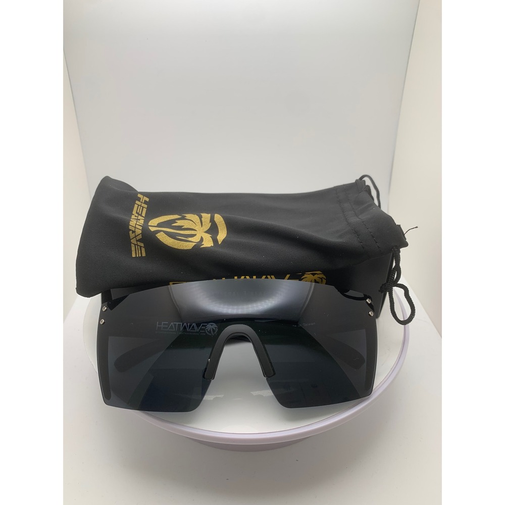 NWOB Heat Wave Visual Lazer Face Sunglasses Z80.3 Black Shield Wrap Around
